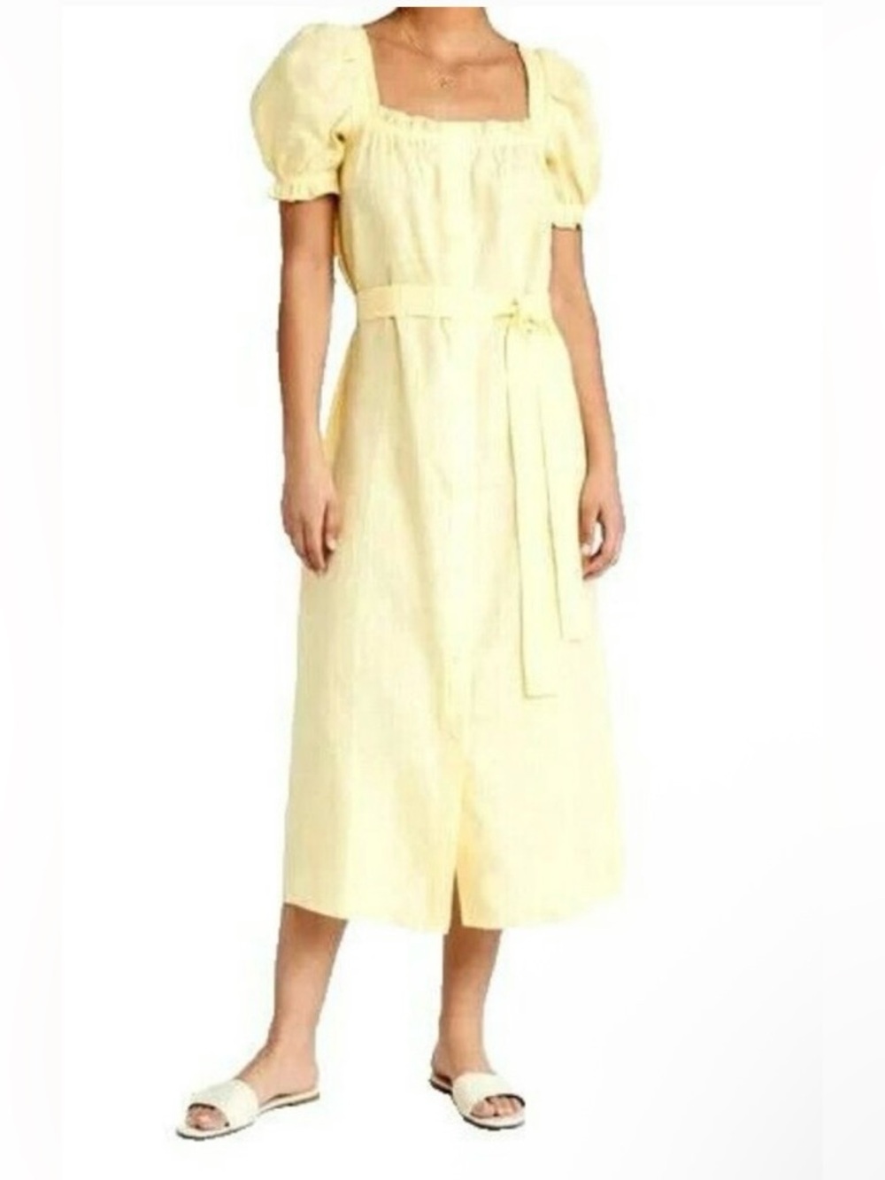 Sleeper Brigitte Midi Dress 100% Linen